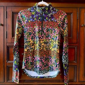 STRONGER Pace Multi Floral half zip - XS - Like New $25 (gorgeous!)